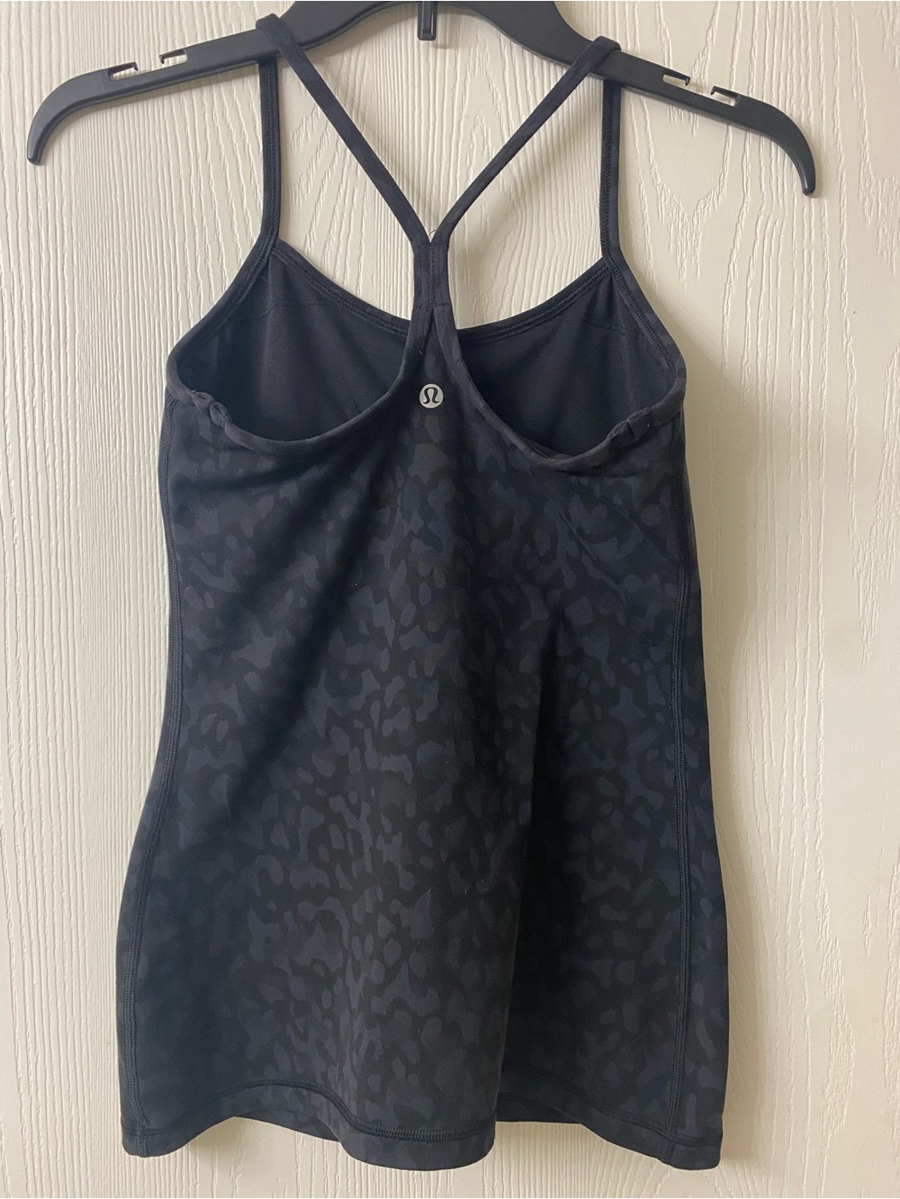 Lululemon Power Y Tank Black Leopard-Print